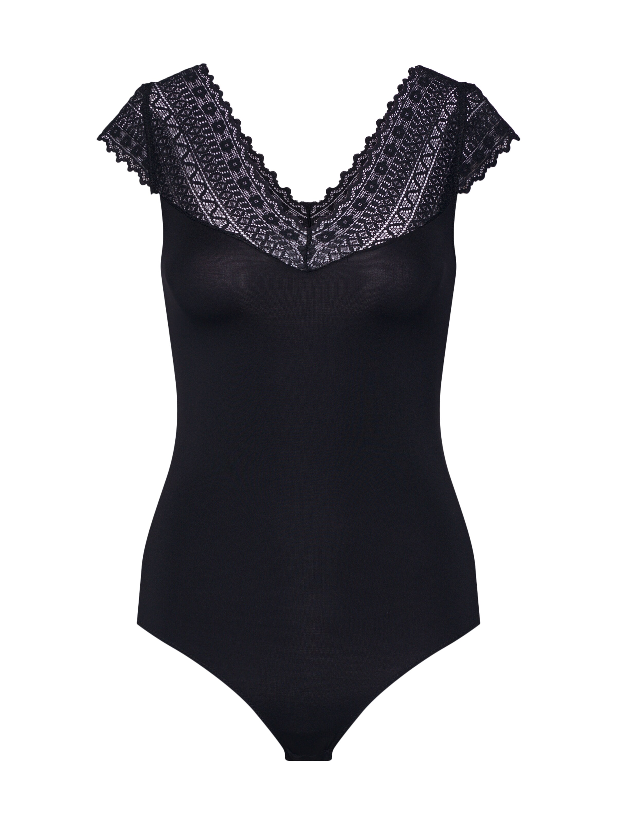 PIECES - Bodyshirt 'ISA' in schwarz