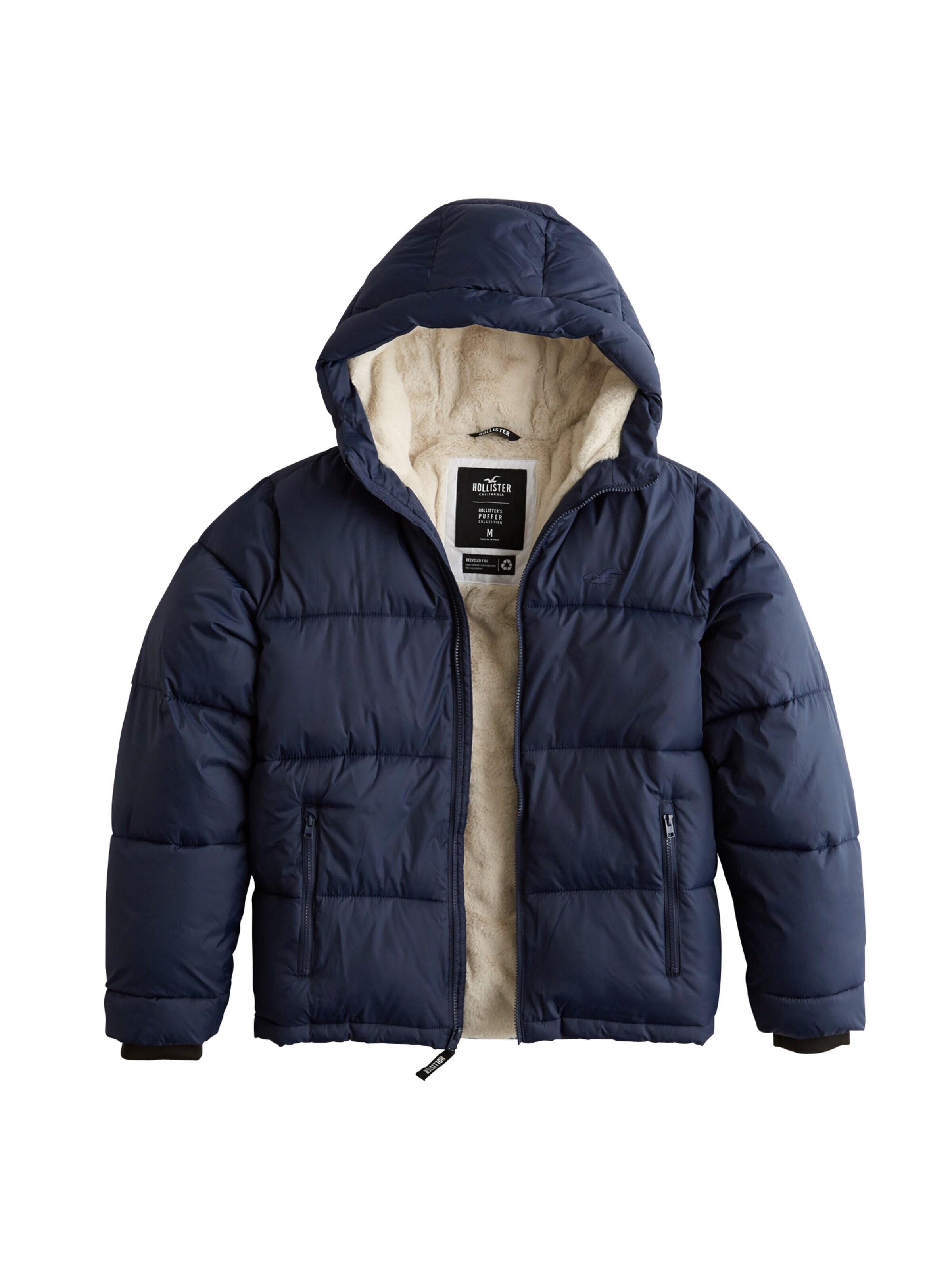 HOLLISTER - Winterjas 'XM18-FUR LINED PUFFER 3CC' in de kleur Navy