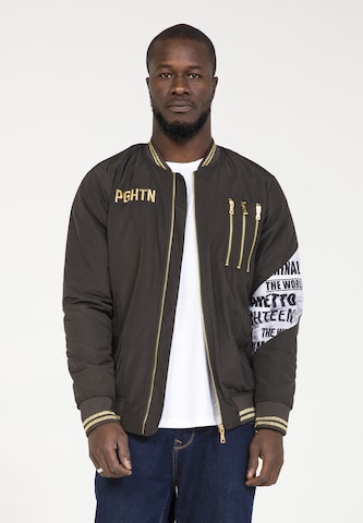 PLUS EIGHTEEN Between-Season Jacket in Grey: front