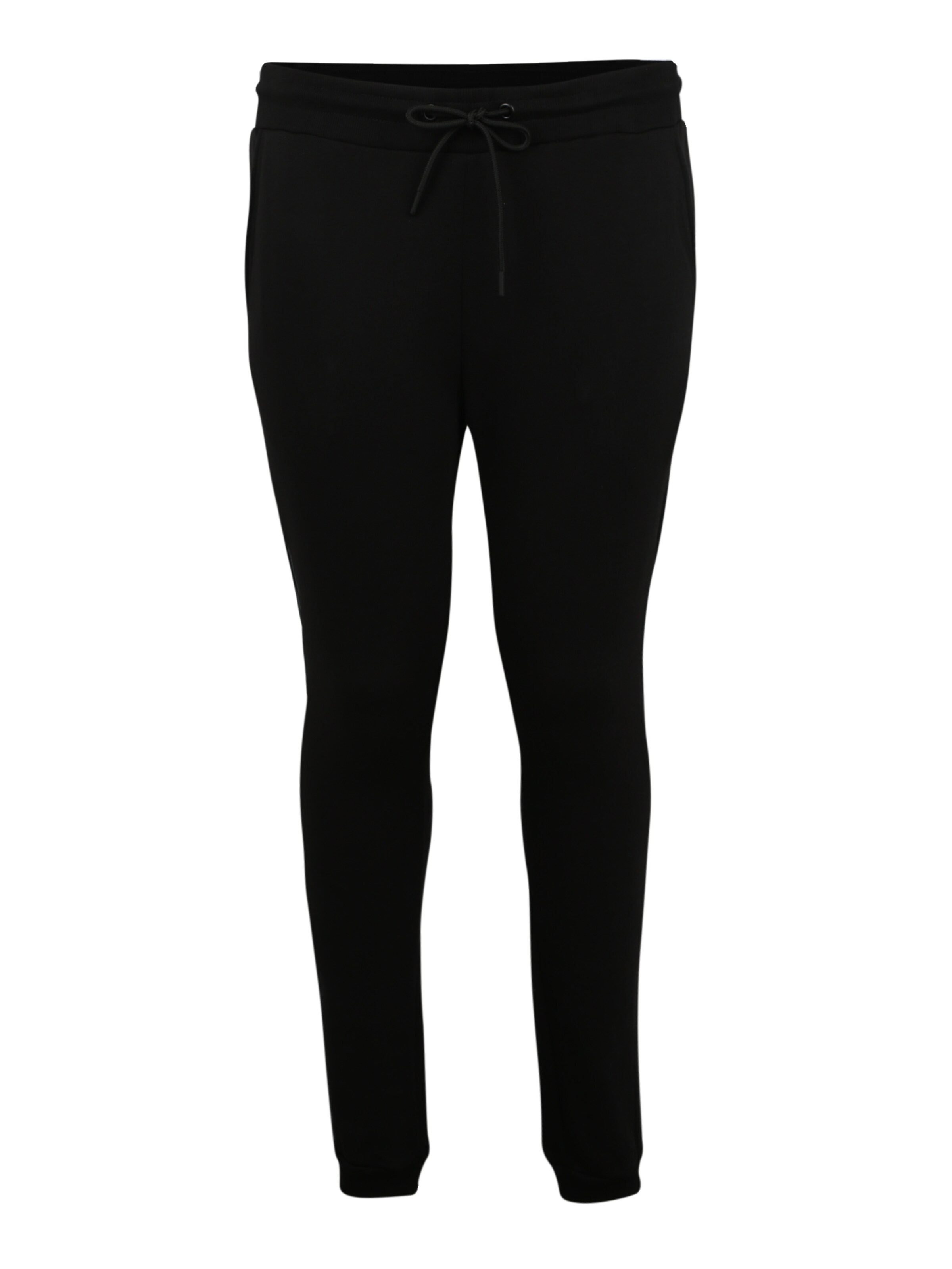 Urban Classics Curvy - Broek 'Ladies Tech Mesh Side Stripe Sweatpants' in de kleur Zwart
