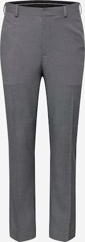 BURTON MENSWEAR LONDON Slimfit Hlače na rob 'GREY MICRO TEXTURE SLIM' | siva barva: sprednja stran