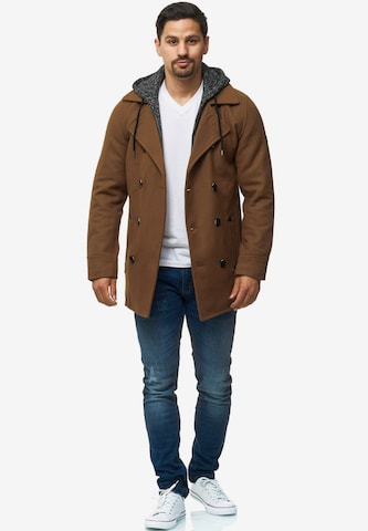 INDICODE JEANS Wollmäntel 'Cliff Jacke' in Braun