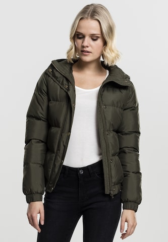 Urban Classics Winter Jacket in Green: front