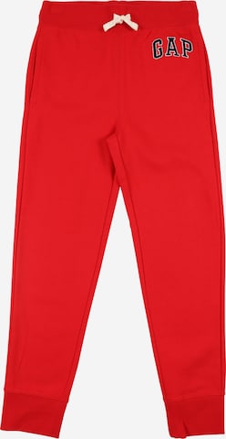 GAP Tapered Broek 'HERITAGE' in Rood: voorkant