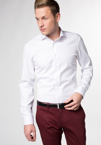 ETERNA Slim fit Button Up Shirt in White: front