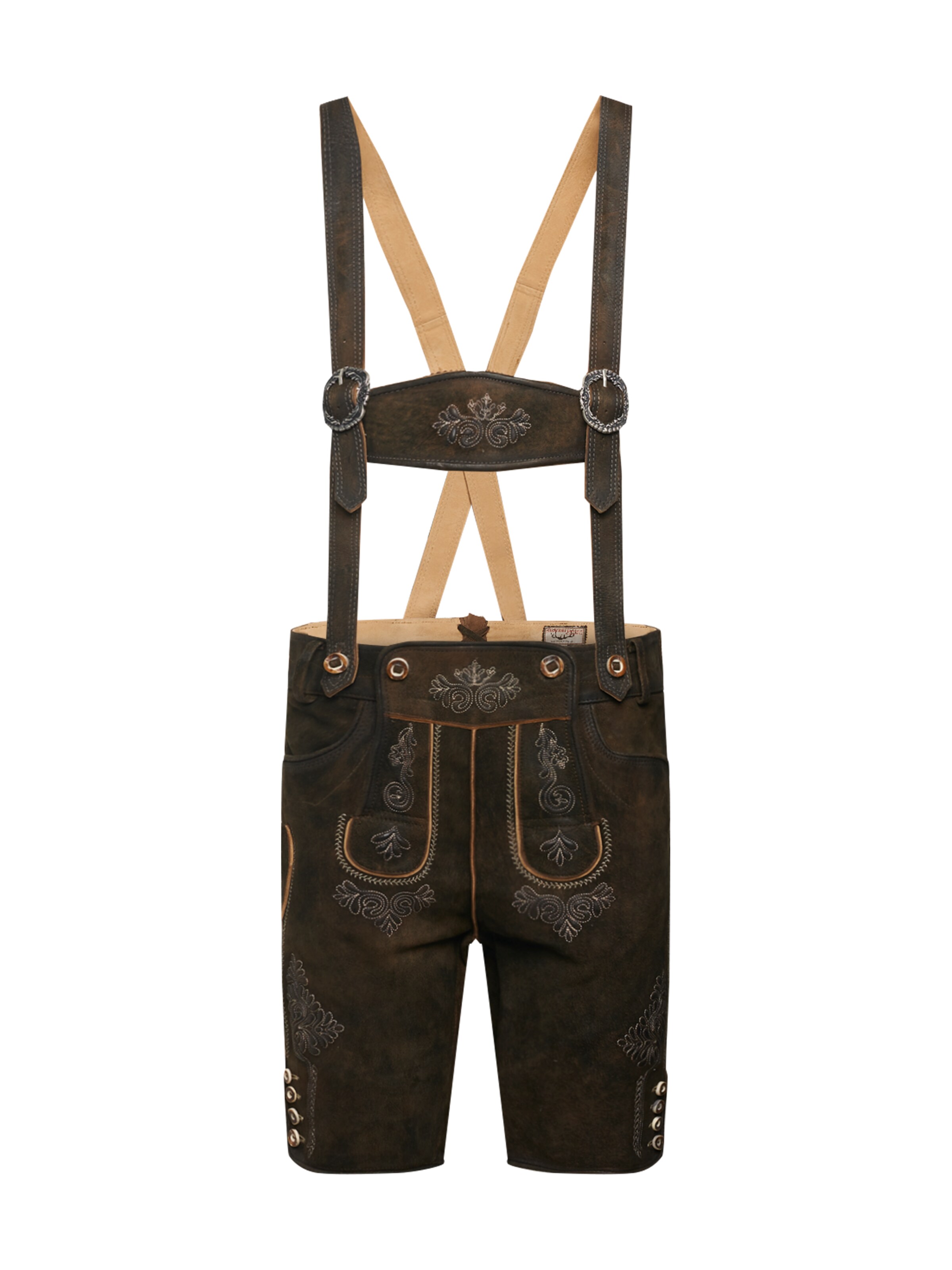 Coupe slim Pantalon folklorique 'Beppo4' STOCKERPOINT en marron : devant