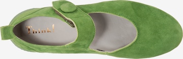 THINK! Ballet Flats with Strap in Green