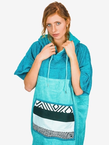 Wave Hawaii Short Bathrobe ' Air ' in Blue: front