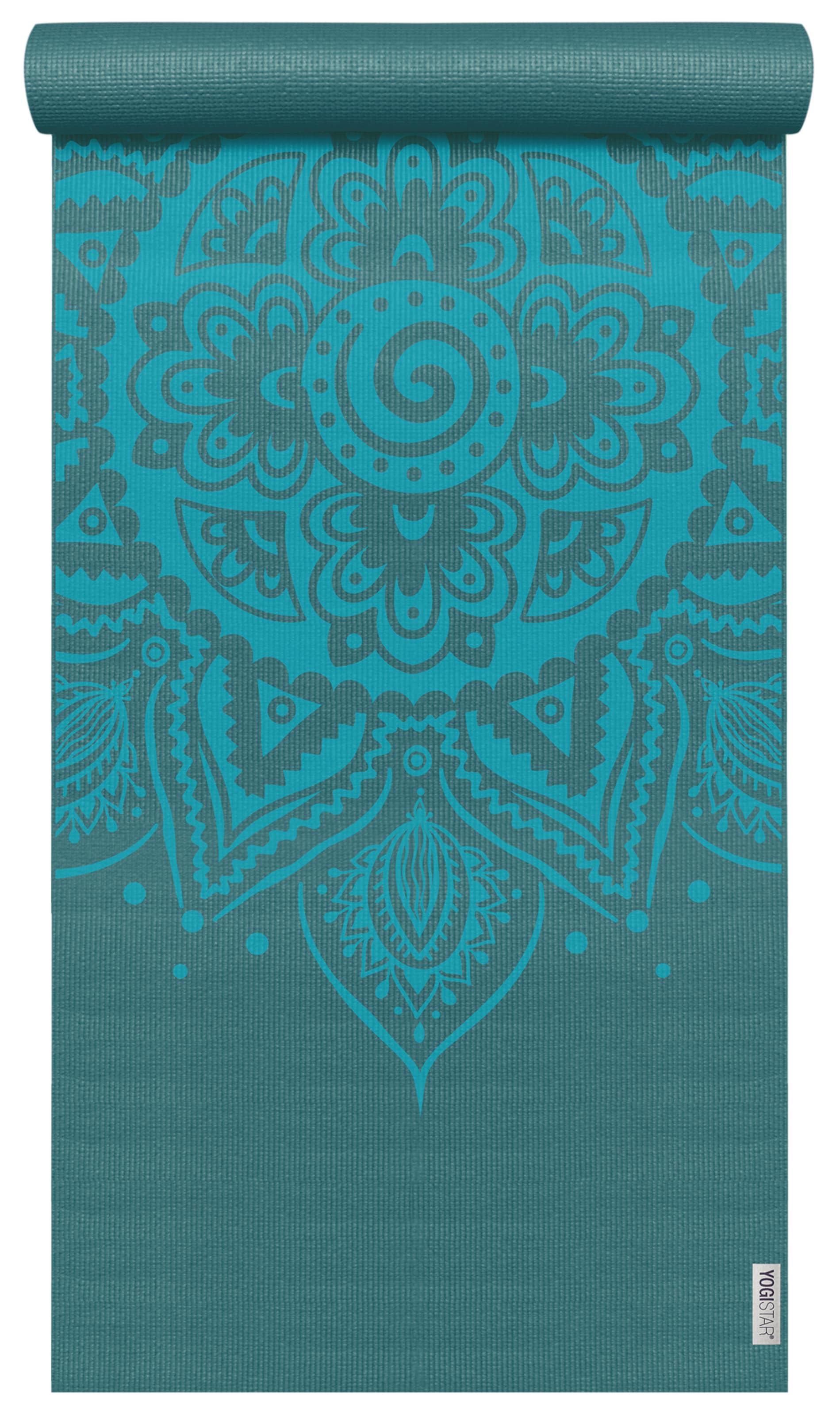 YOGISTAR.COM Yogamatte 'Basic Art Collection Spiral Mandala' in Grün: Vorderseite