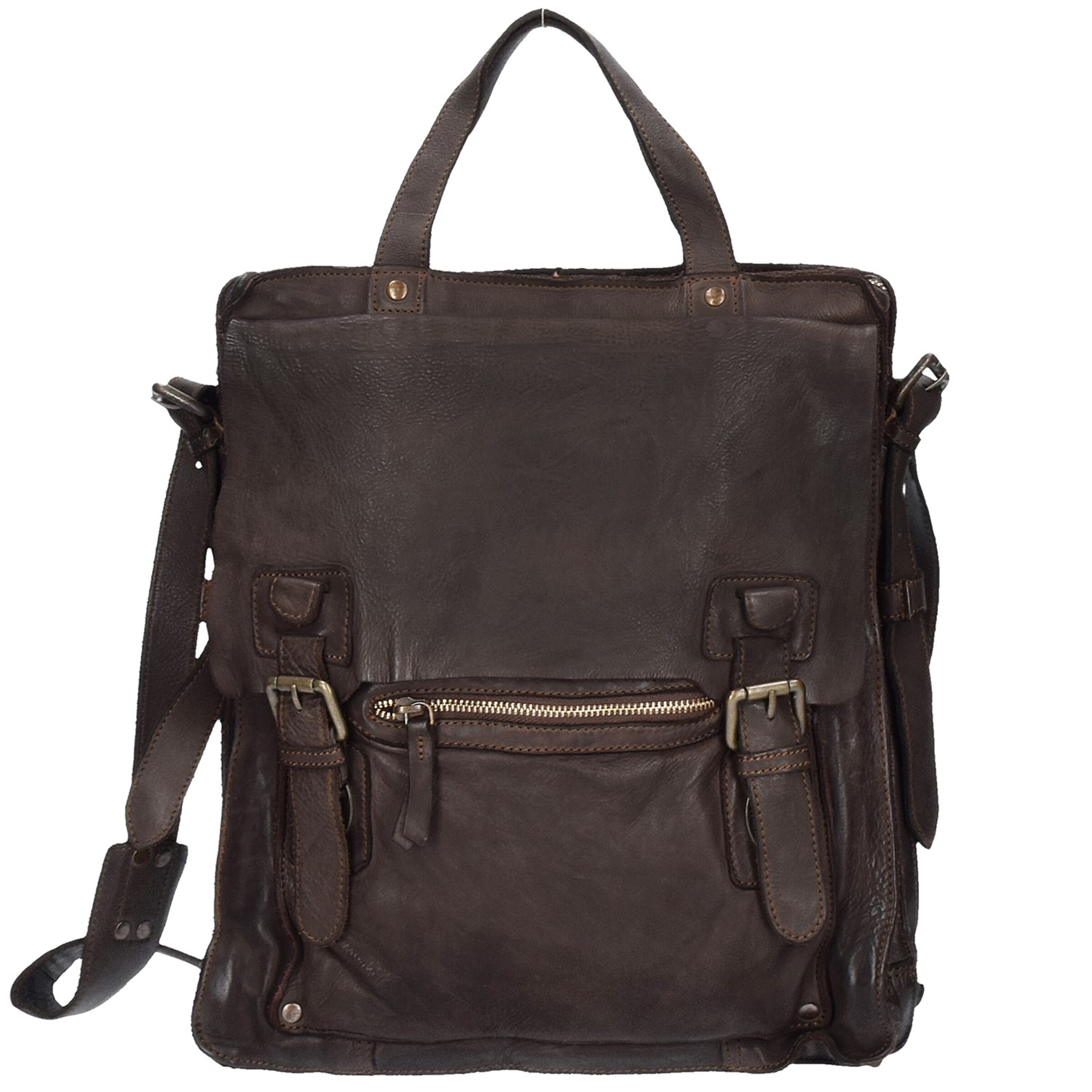 Harold's Handtasche 'Submarine' in Braun: Vorderseite