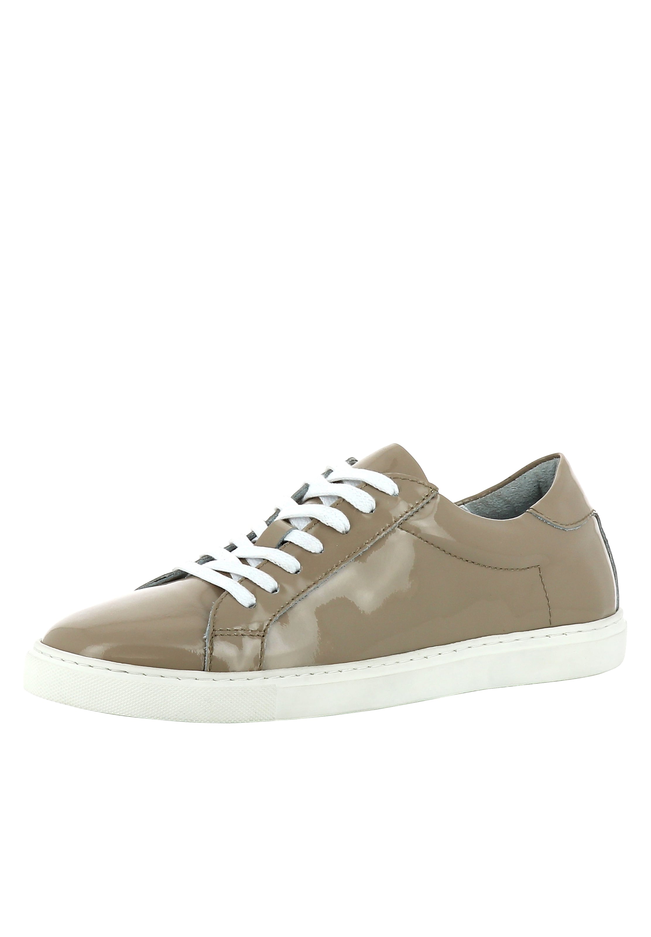 EVITA Platform trainers in Beige: front