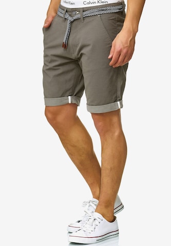 Regular Pantalon 'Acton' INDICODE JEANS en gris : devant