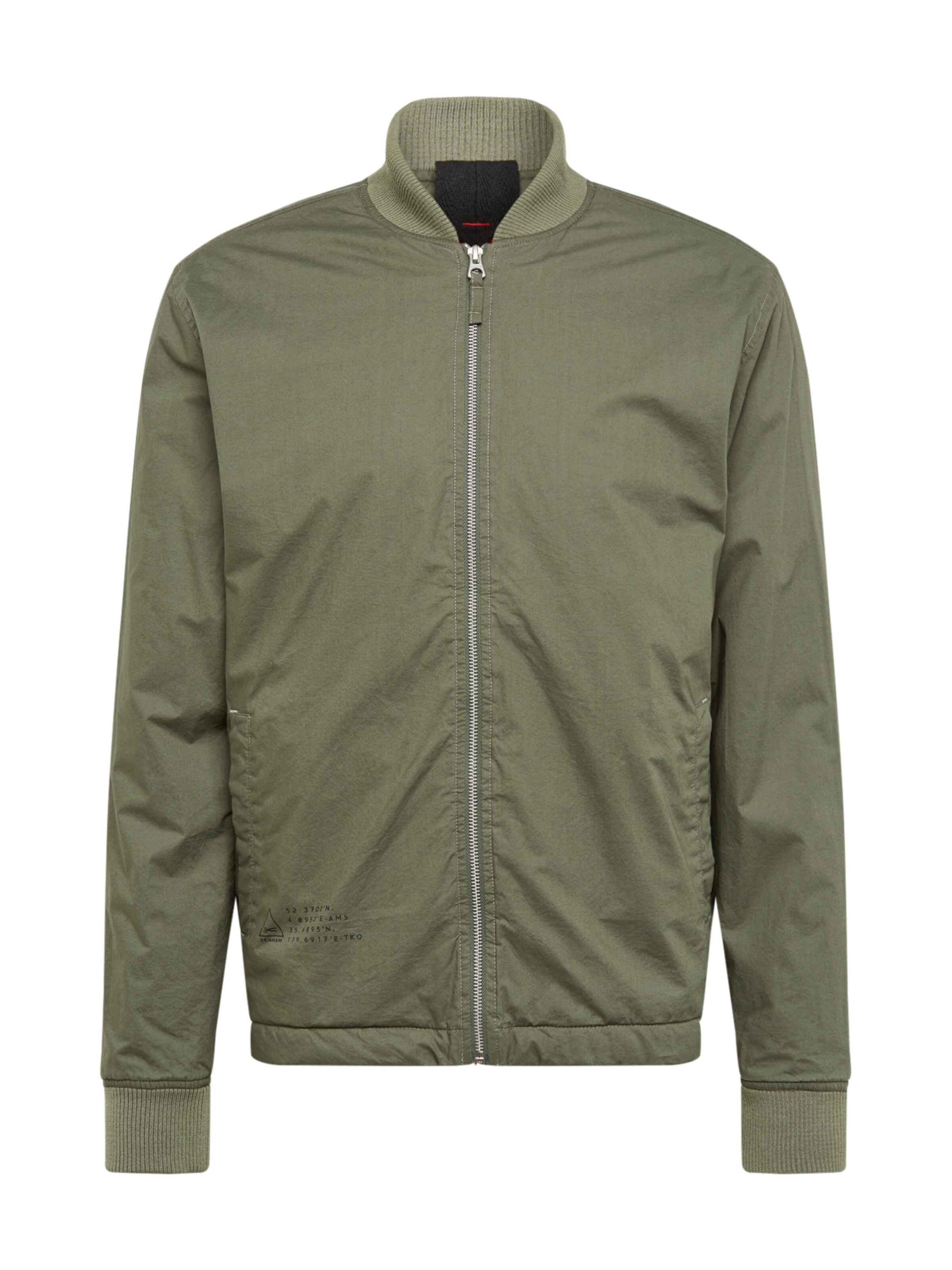 DENHAM - Tussenjas 'SOUVENIR NOISE BOM' in de kleur Olijfgroen