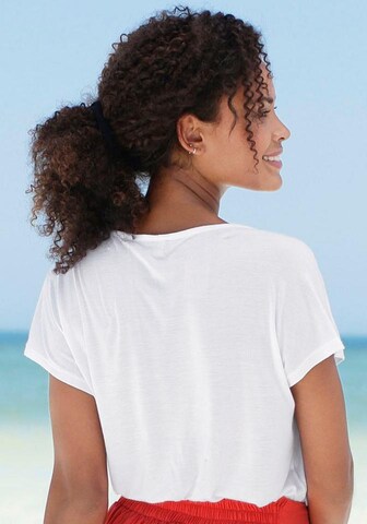 T-shirt LASCANA en blanc