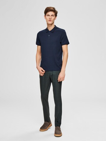 T-Shirt 'PARIS' SELECTED en bleu : devant