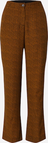 Bootcut Pantalon 'Pakize' FRNCH PARIS en marron : devant