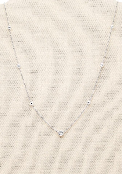 FOSSIL Halsband i silver / transparent, Produktvy