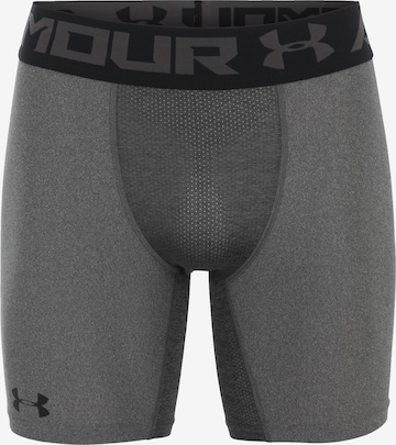 UNDER ARMOUR Skinny Workout Pants in Grey: front