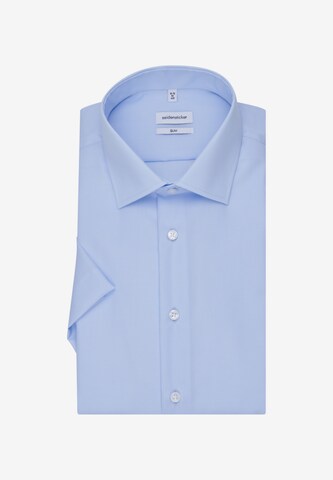 SEIDENSTICKER Slim fit Button Up Shirt in Blue: front