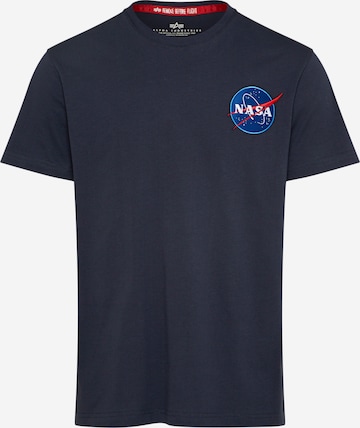 ALPHA INDUSTRIES T-shirt 'Space Shuttle' i blå: framsida