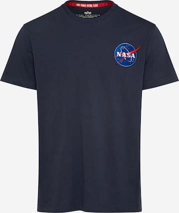 ALPHA INDUSTRIES T-Shirt 'Space Shuttle' in Blau: predná strana