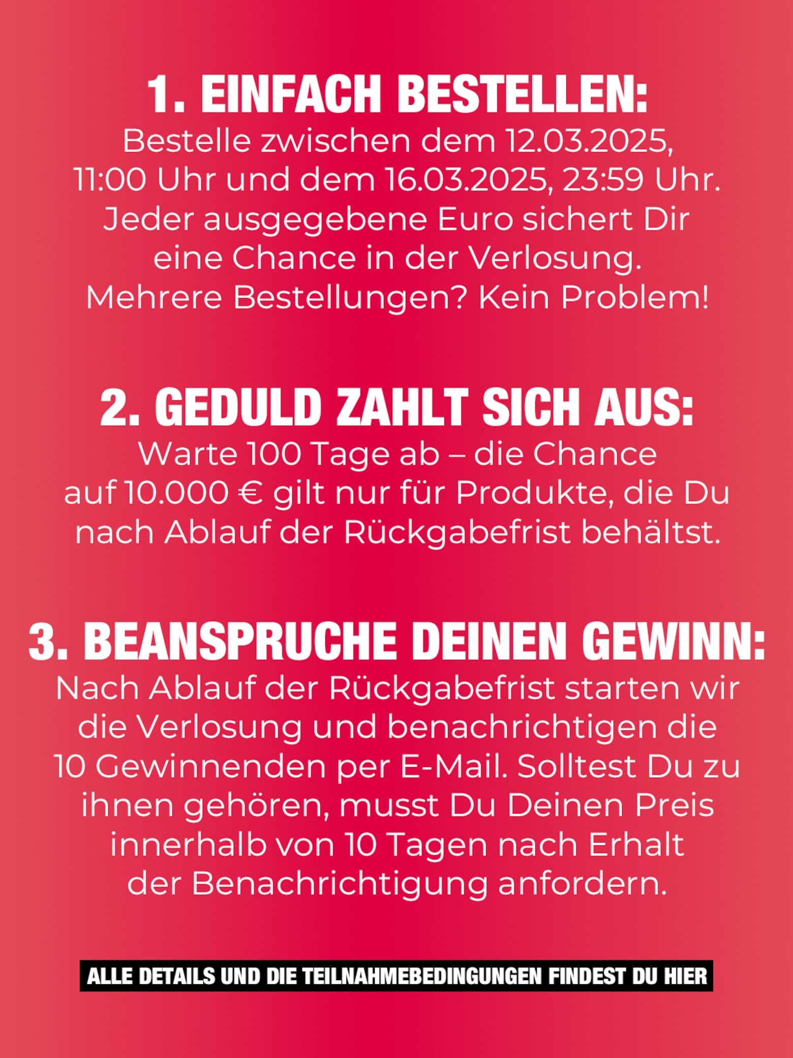 Shoppen & Chance auf 1 von 10 Shopping Guthaben sichern Gewinne 10.000 €