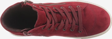 GABOR Lace-Up Ankle Boots in Red