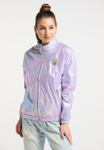 MYMO Between-Season Jacket in Purple: front