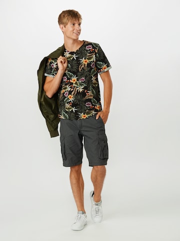 Key Largo Shirt 'MT PLANTS' in Zwart