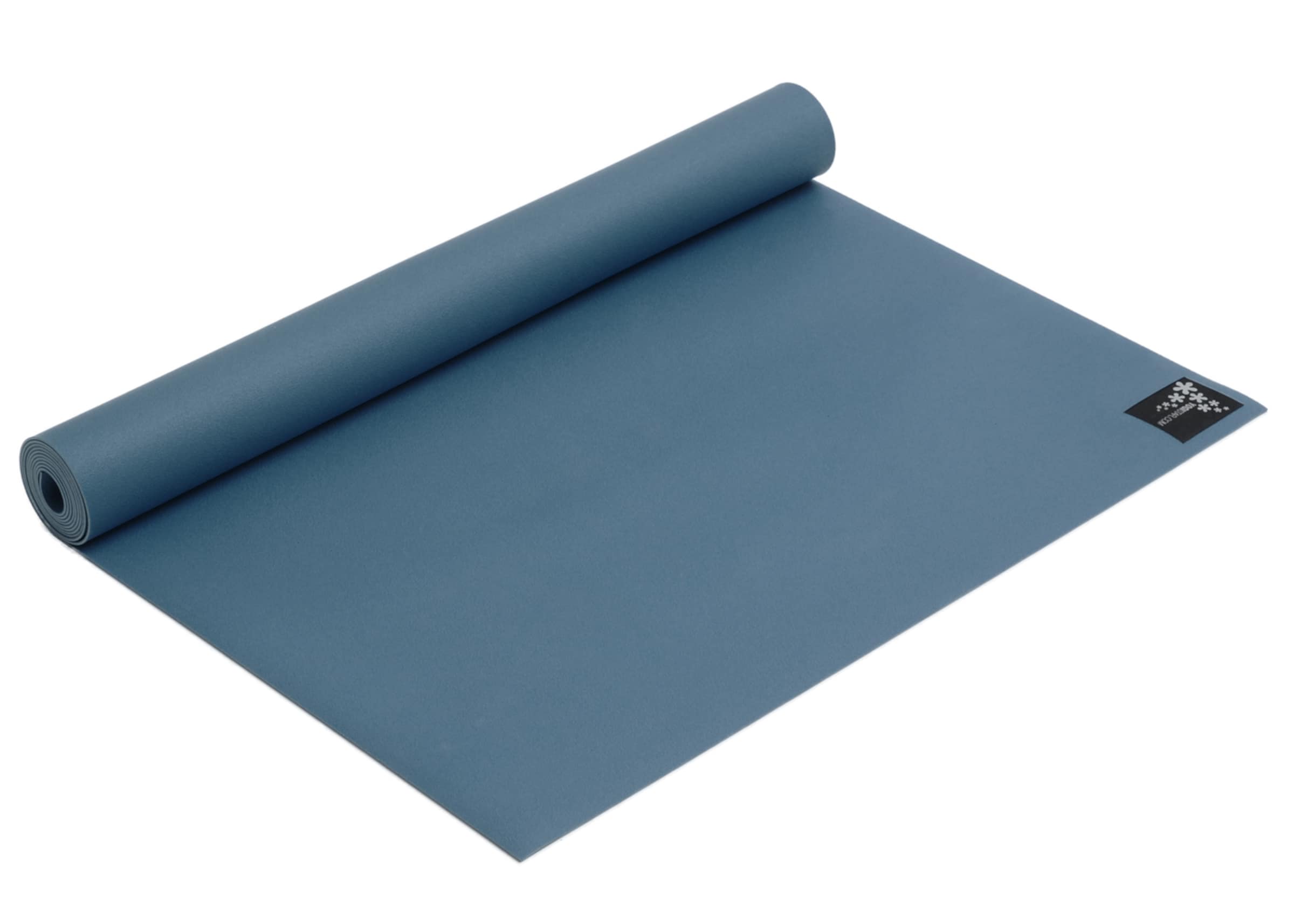 YOGISTAR.COM Yogamatte in Blau: Vorderseite
