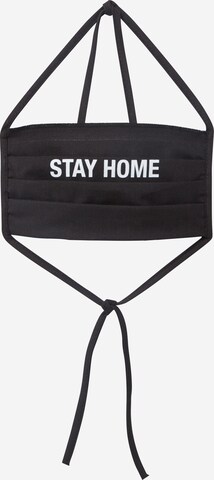 Mister Tee מטפחות 'Stay Home' בשחור: מלפנים