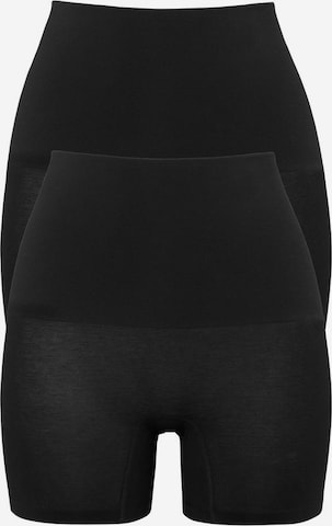 Pantalon modelant PETITE FLEUR en noir : devant