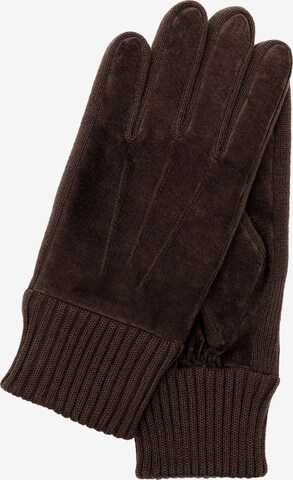 KESSLER Full Finger Gloves 'Stan' in Brown: front