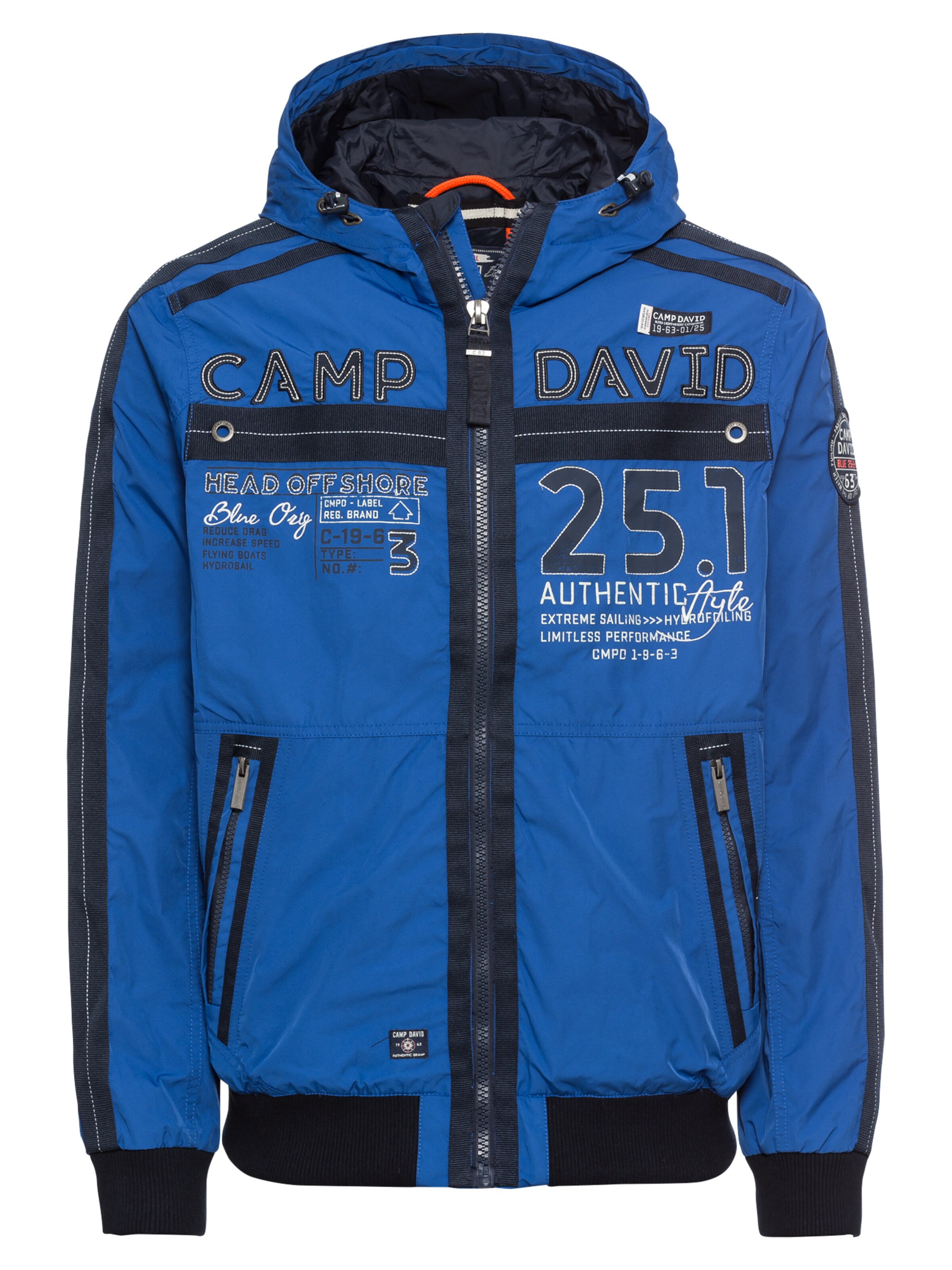 CAMP DAVID Jacke in blau / schwarz ABOUT YOU