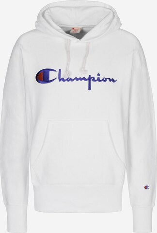 Champion Reverse Weave Hoodie ' Sportswear ' in Weiß: front