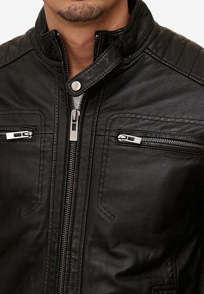 INDICODE JEANS Between-Season Jacket 'Germo' in Black, Item view