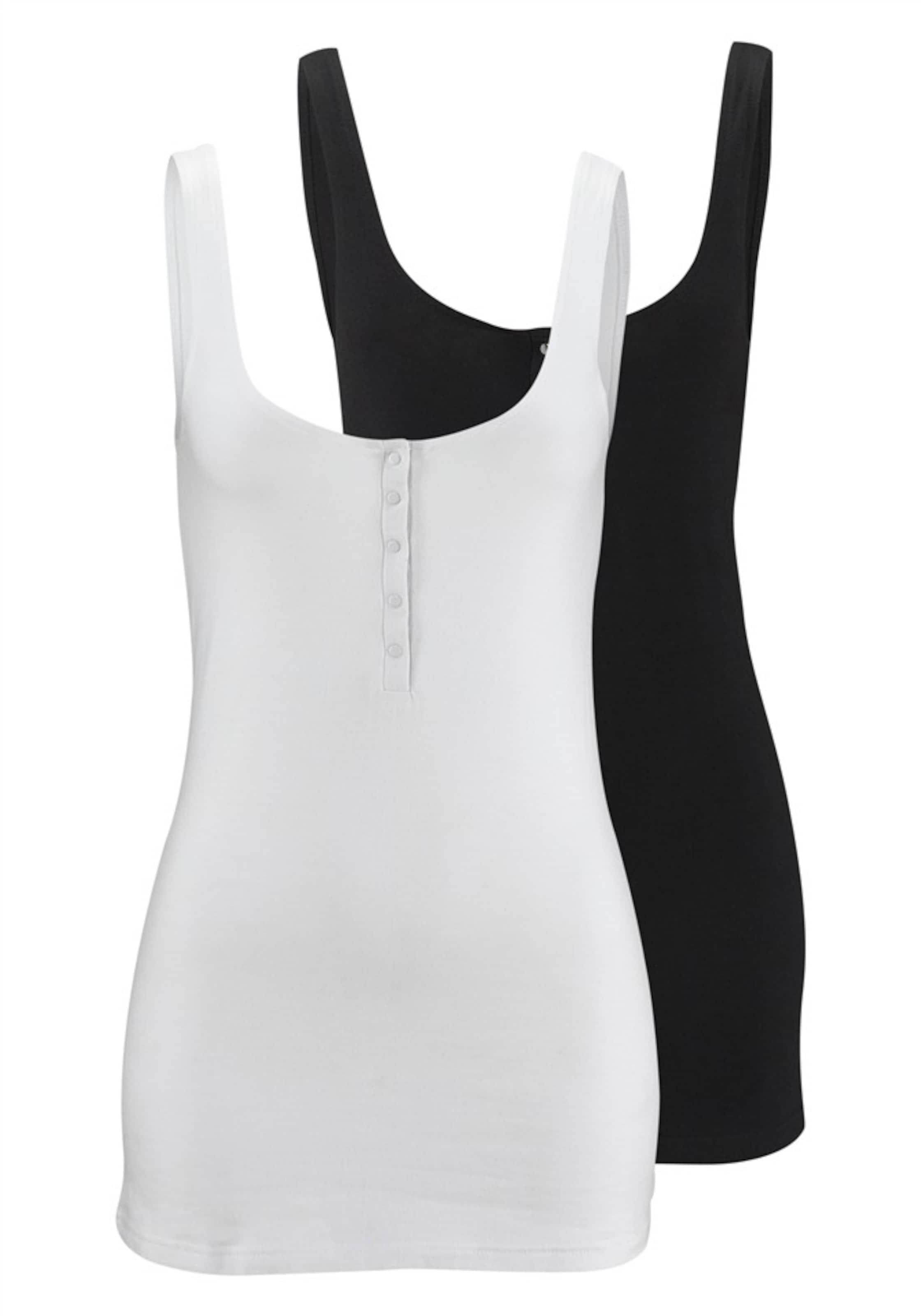 MELROSE Tanktop (Packung, 2 Stück) in Schwarz: Vorderseite