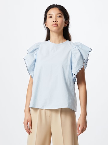 VERO MODA Blouse 'Laci' in Blauw: voorkant