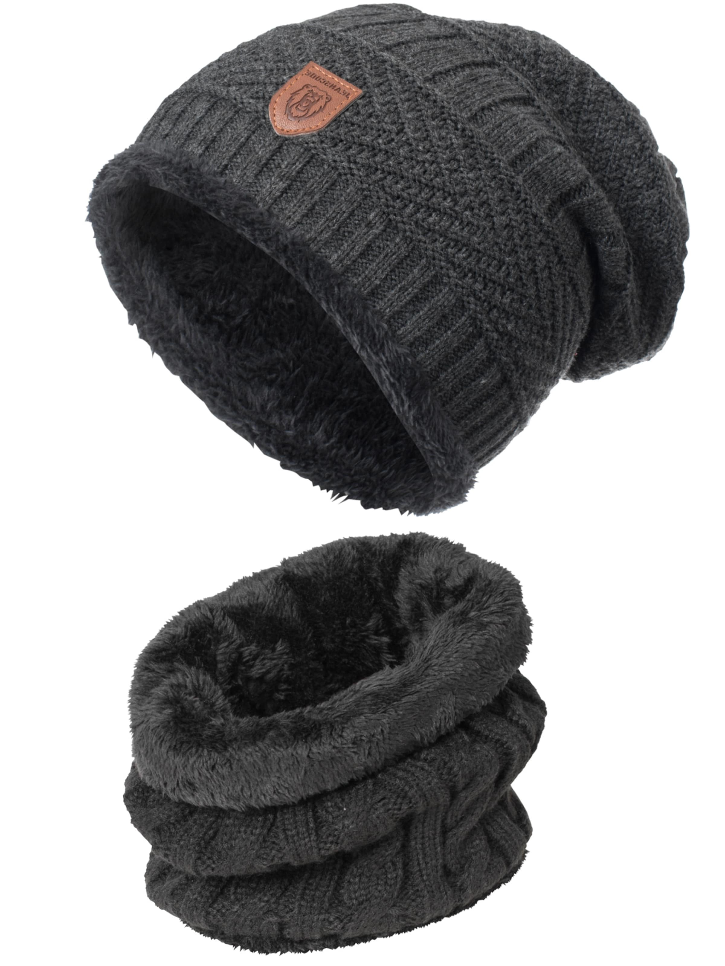 INDICODE JEANS Muts 'Siracusa Hoddie' in Grijs: voorkant