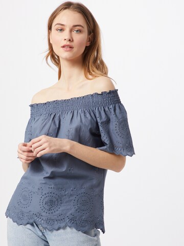 ONLY Off Shoulder Top in Blau: predná strana