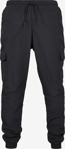Urban Classics Tapered Cargo trousers in Black: front