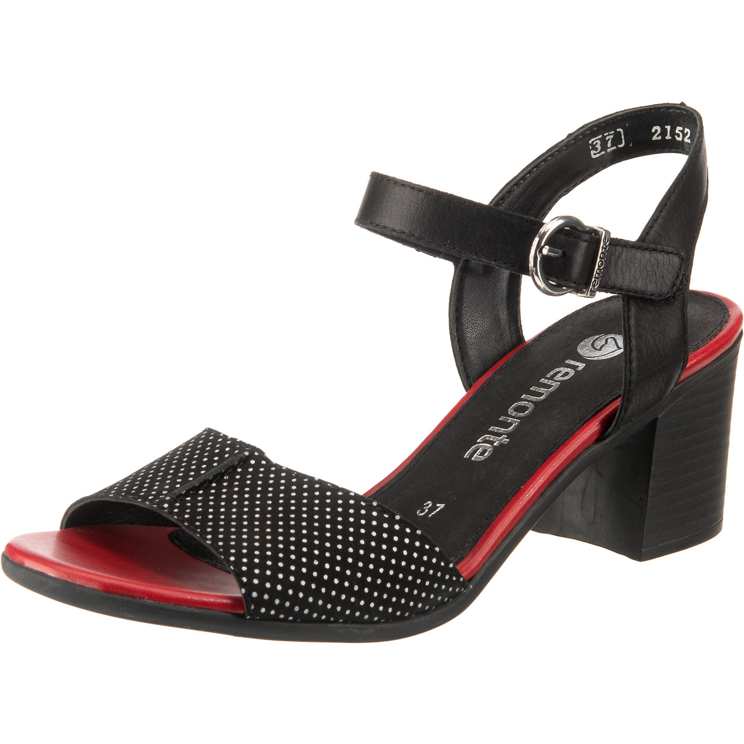 REMONTE Strap Sandals in Black: front