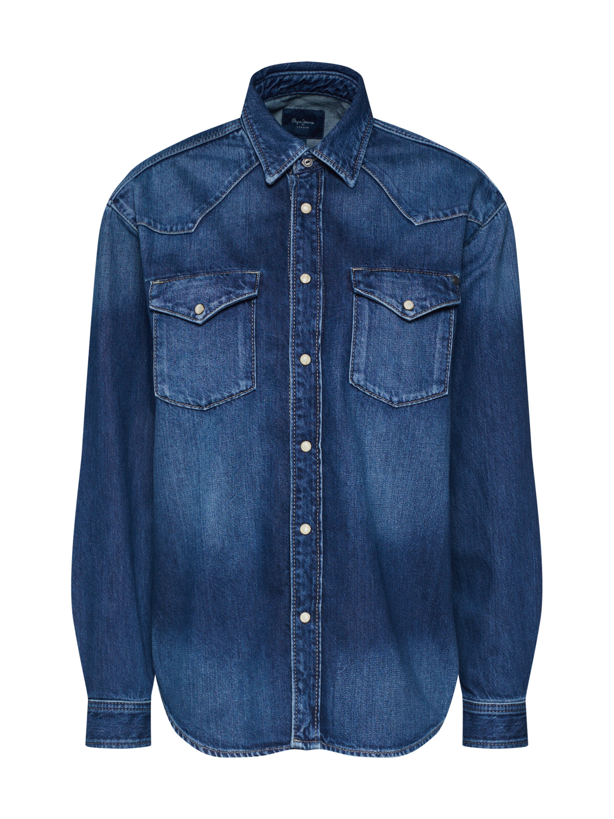 Pepe Jeans - Blouse 'Kiss' in de kleur Donkerblauw