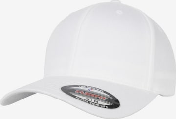 Cappello da baseball di Flexfit in bianco: frontale