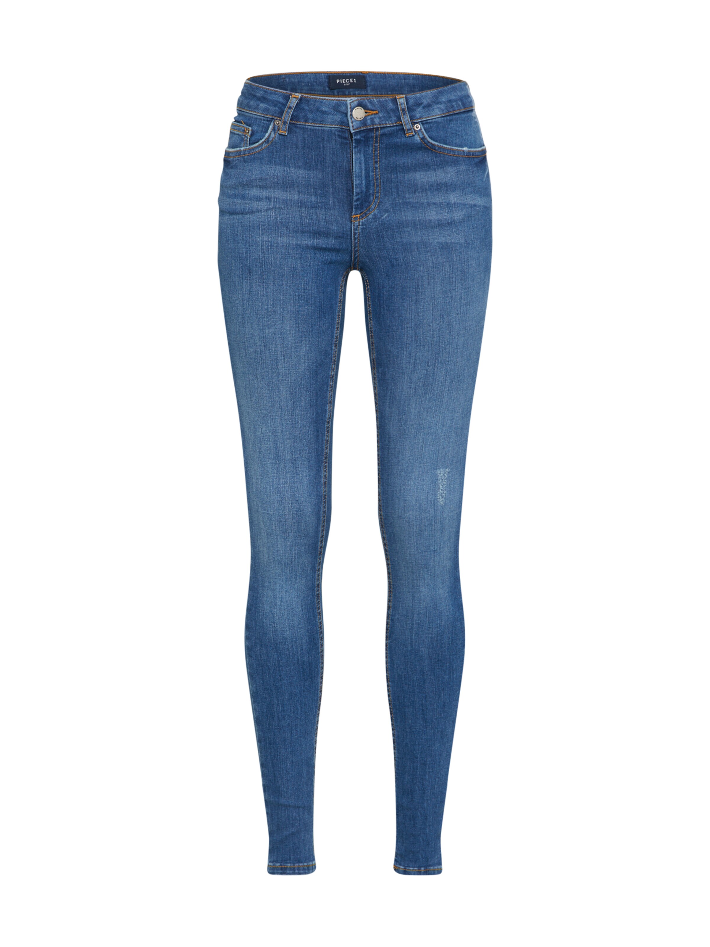PIECES - Jeans 'PCFIVE DELLY B181' in de kleur Blauw denim