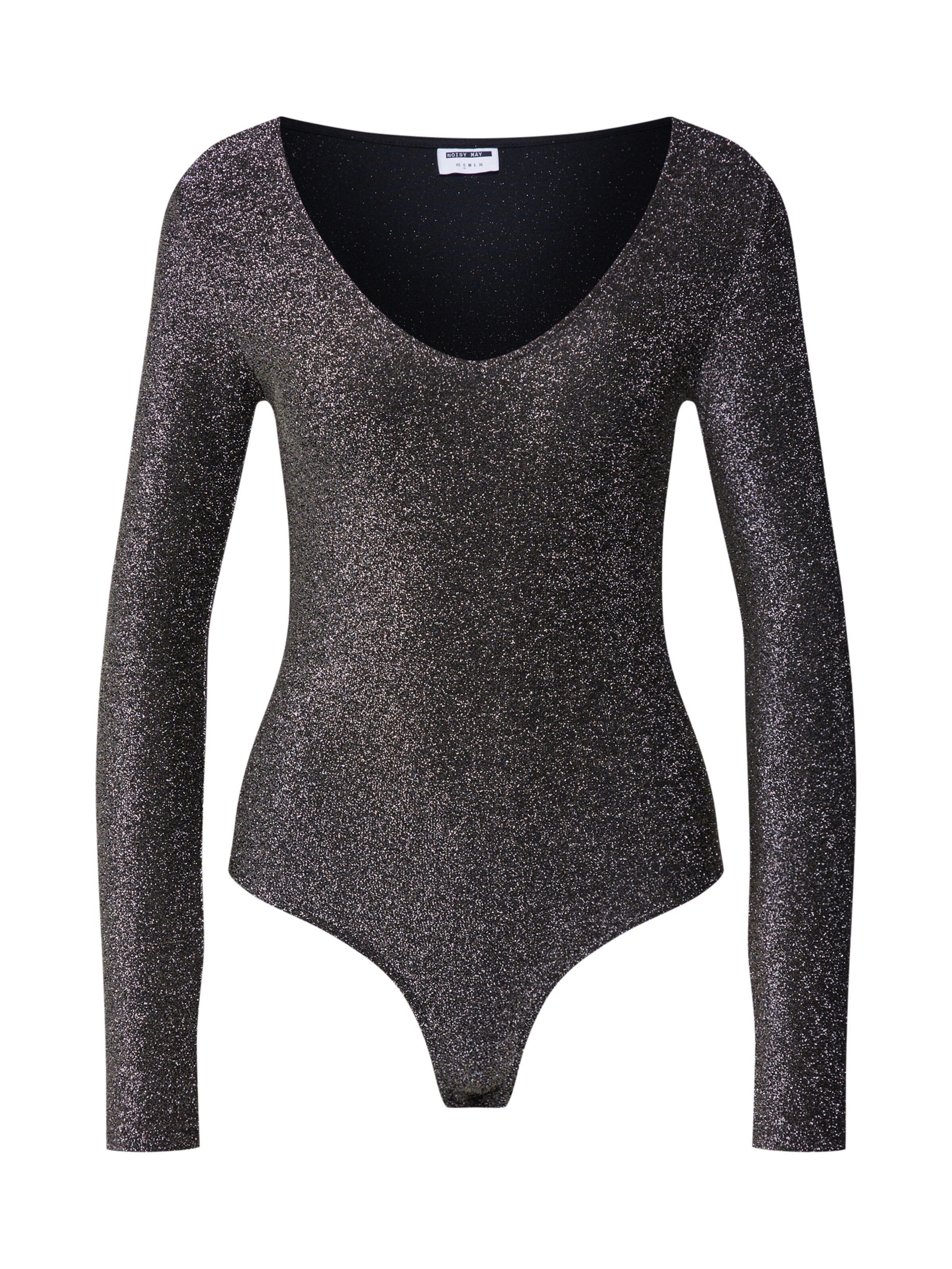 Noisy may Shirt 'INFINITY L/S DEEP BODY 7' in de kleur Goud: Vooraanzicht