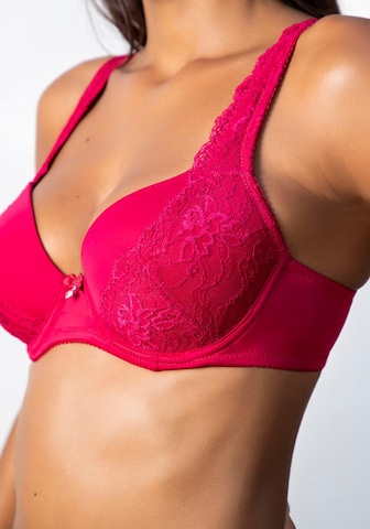 LASCANA Push-up BH 'Carina' in Rood: voorkant