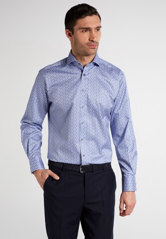 ETERNA Regular fit Overhemd in Blauw: voorkant
