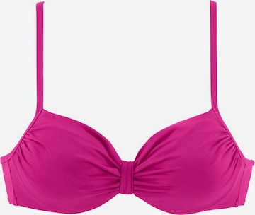 LASCANA Góra bikini 'Kati' w kolorze różowy: przód