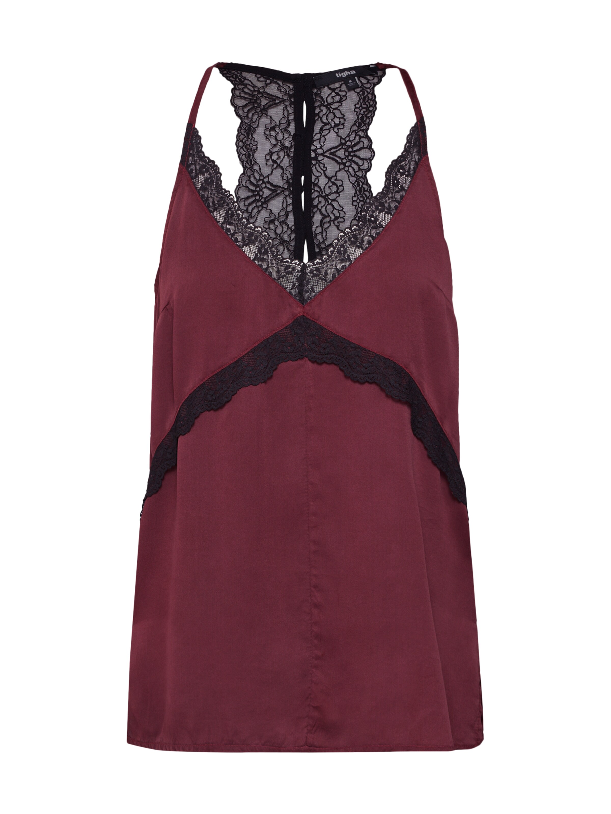 tigha - Seidentop 'Anouk' in weinrot